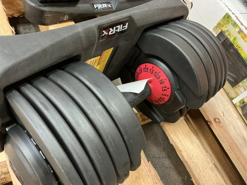 Condition photo showing Good Condition for (2 pack) fitrx adjustable dumbbells, 52.5lb smartbell dumbbell set with quick-select weights for home gym