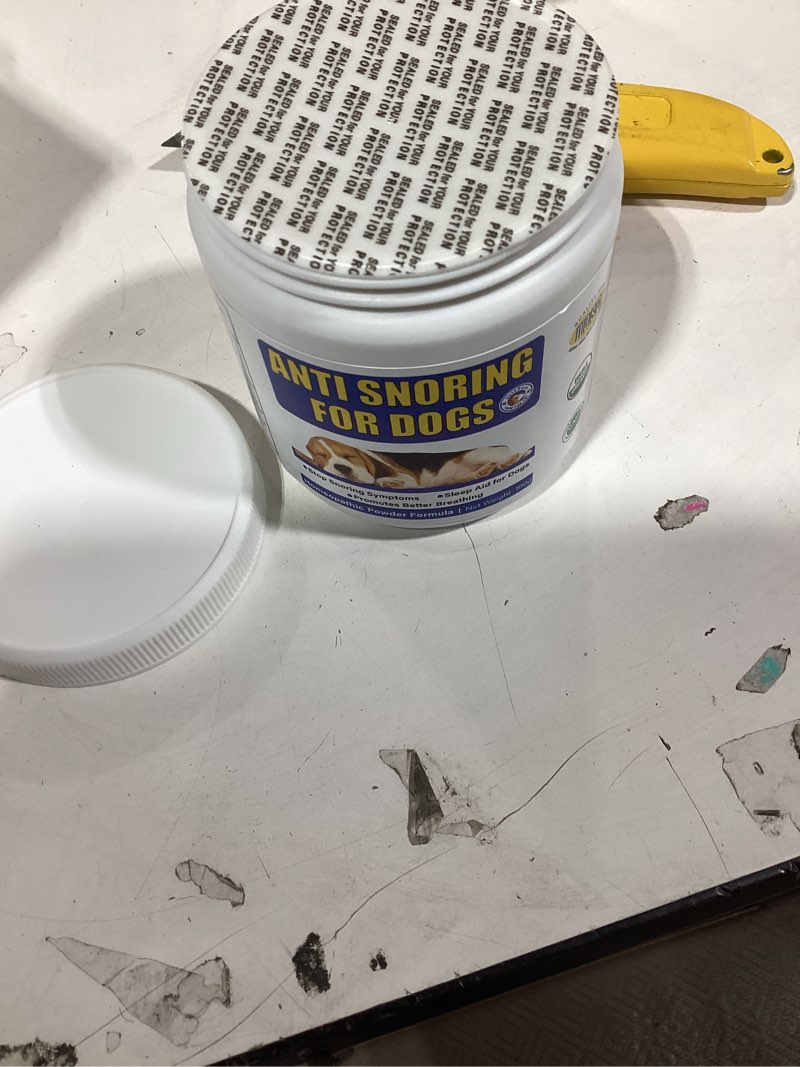 Condition photo showing New/Like New for stop dogs snoring for dogs, anti-snoring solution, dog sleep remedy natural anti-snoring solution, snore relief for pets cats, homeopathy natural ingredients, powder formula, 100g