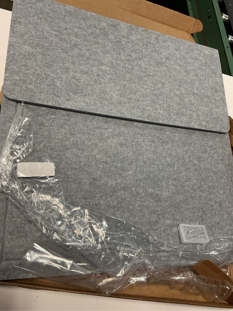 Condition photo showing Good Condition for fluxynara 35.4" x 23.6" bulletin board, blue gray | cork board alternative with 12 removable adhesive tabs, foldable felt pin board for home, office, classroom & dorm blue gray 35.5" x 23.6"
