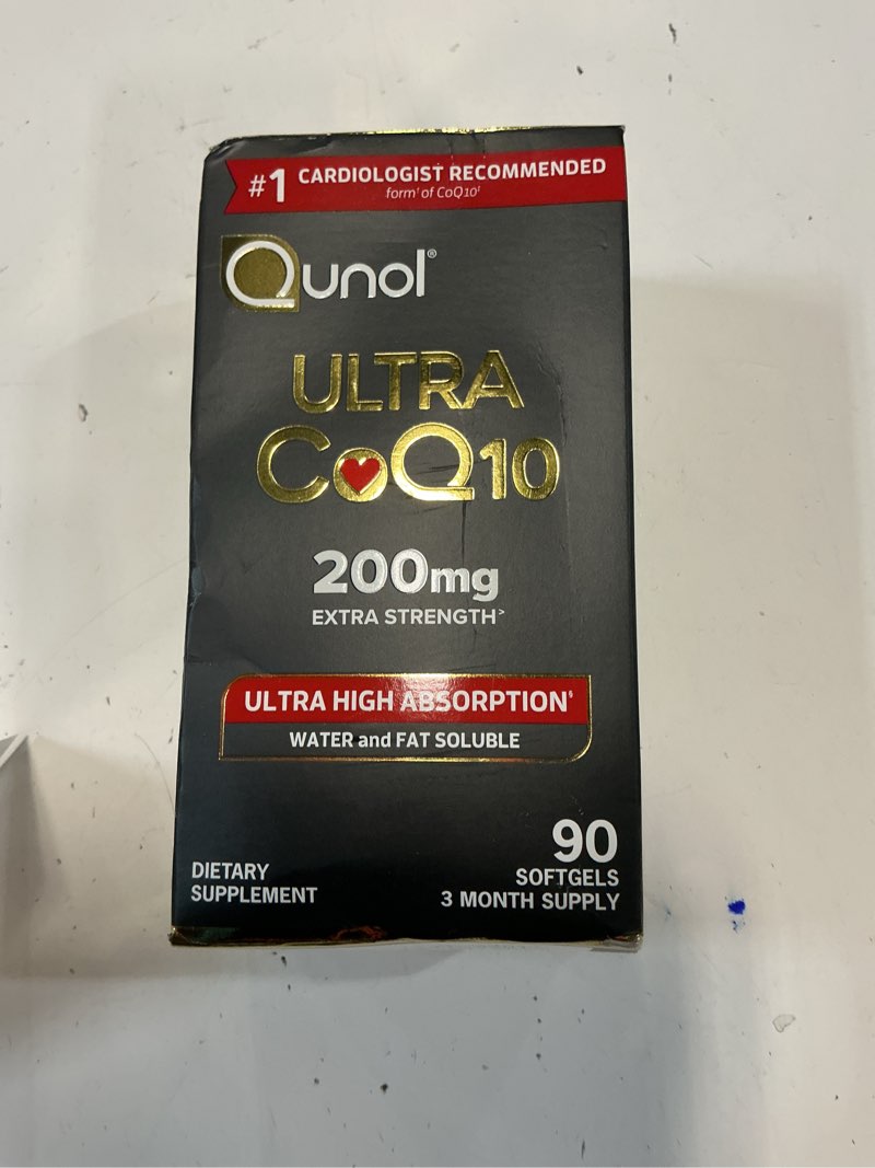 Condition photo showing New/Like New for (exp 12/31/2029)qunol coq10 200mg softgels, ultra coq10 - ultra high absorption coenzyme q10 supplements - antioxidant supplement for vascular and heart health & energy production, 90 count