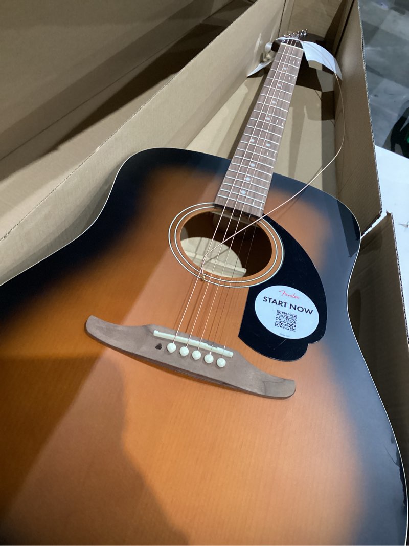 Condition photo showing Good Condition for fender california debut redondo ce series acoustic guitar, beginner guitar, 2-year warranty, includes built-in tuner, 2-tone sunburst