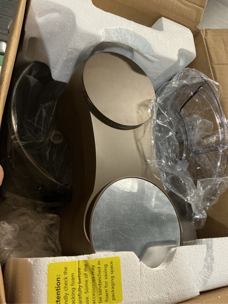 Condition photo showing Good Condition for stand mixer, 9-quart stainless steel bowl, 660w professional power, multiple speed options, sturdy design, easy to clean, lifetime support, sm-1550(caramel)