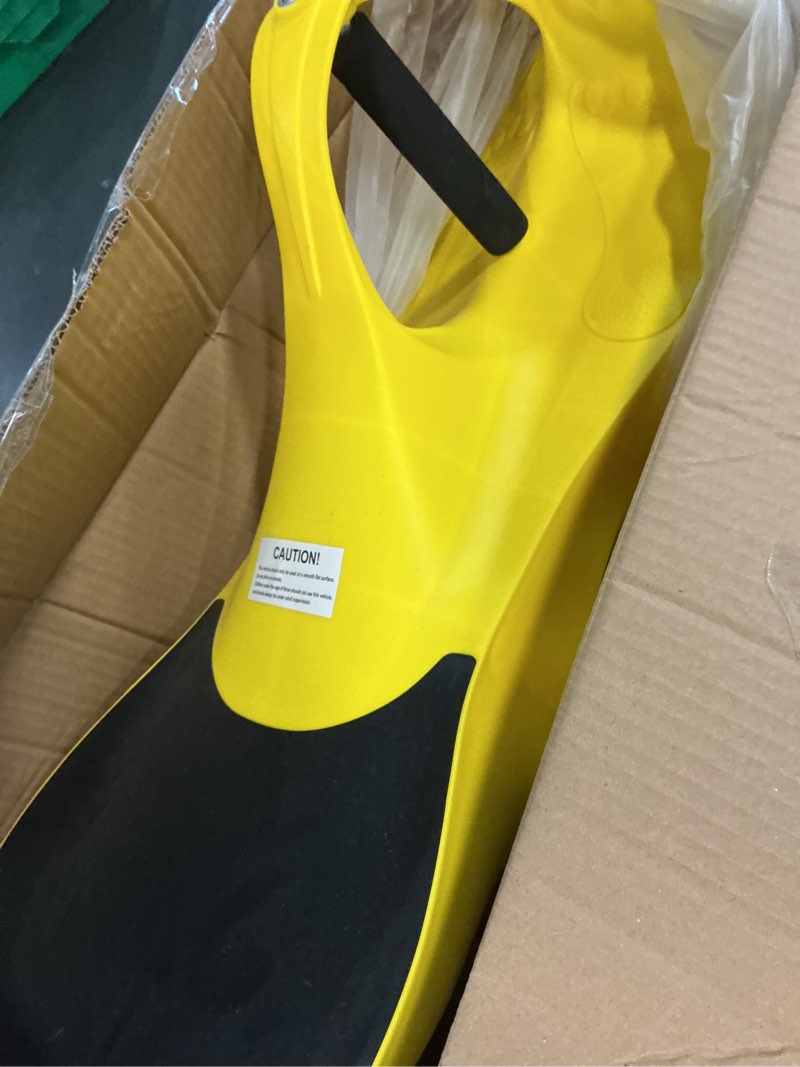 Condition photo showing As Is for swivel twister roller coaster wiggle car yellow ride on energy powered zigzag