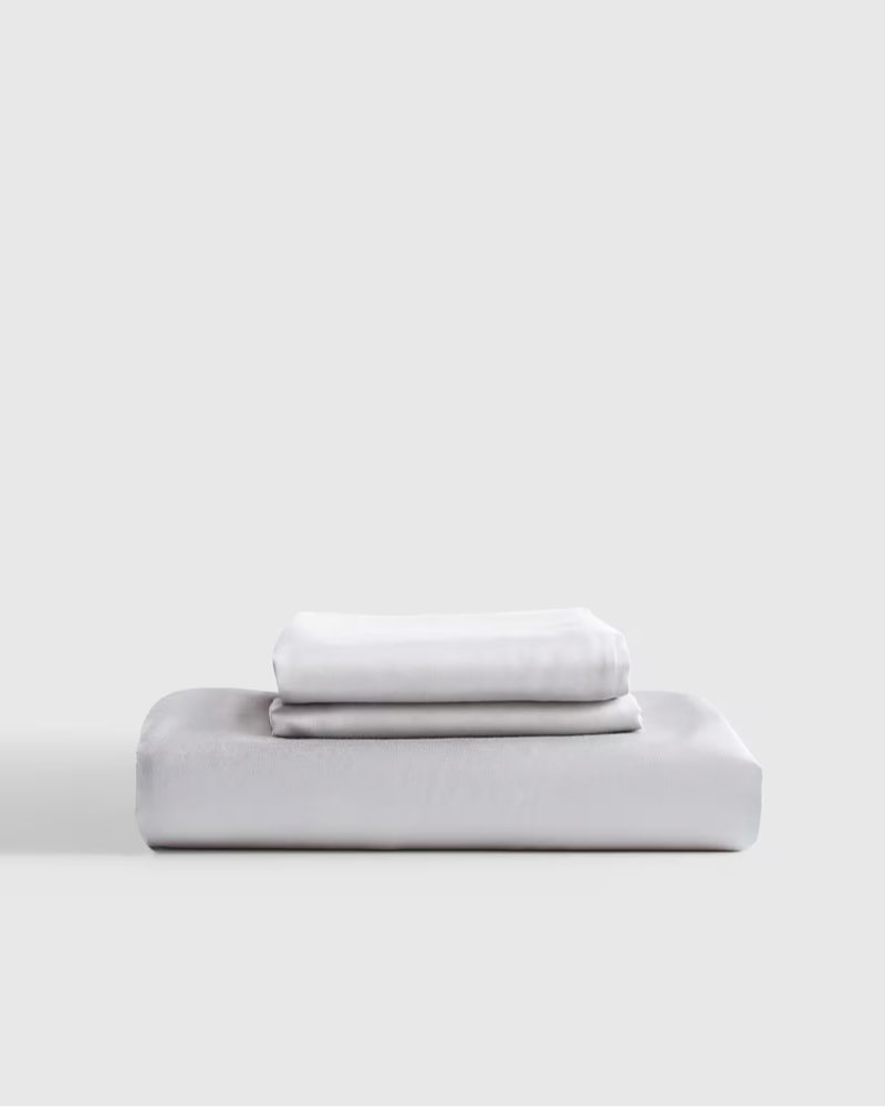 quince bamboo fitted sheet set 76x80/king ligth grey