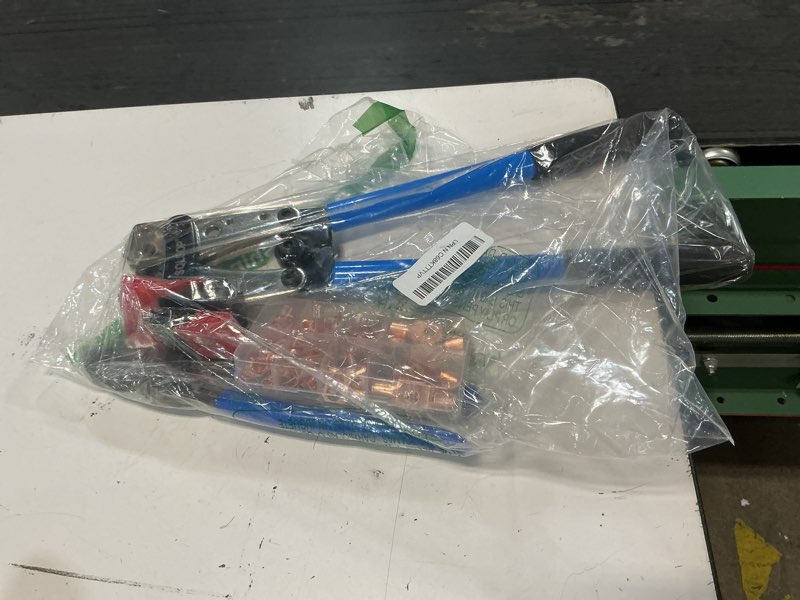 Condition photo showing Good Condition for solsop battery cable crimper tool for awg 10, 8, 6, 4, 2, 1/0 gauge electrical lug, battery lug crimping tool with 60pcs copper wire lugs and heat shrink tubing, cable cutter battery cable crimper set ( 4 piece)