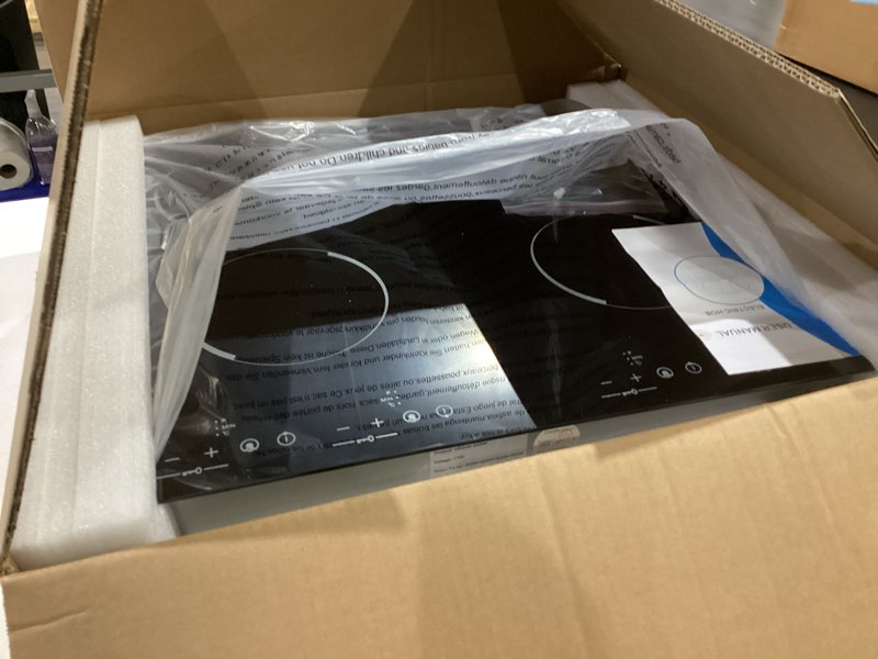 Condition photo showing Good Condition for 3000w 110v cooktop portable 4 burners electric built-in cooktop sensor touch control countertop electric hot plate with kid safety lock and 2h timer, 9 heating level, no plug