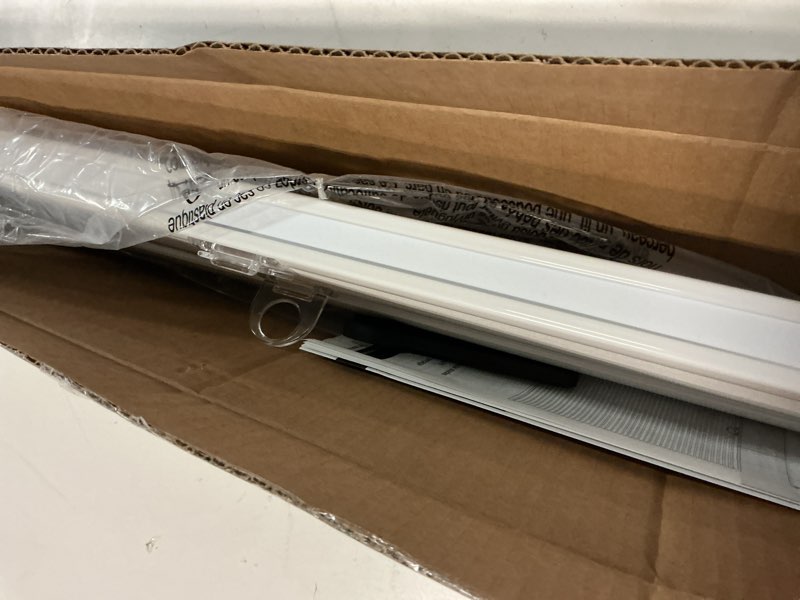 Condition photo showing As Is for lazblinds no tools no drill cordless cellular shades, top down bottom up (tdbu) honeycomb shades for home, light filtering thermal insulation blinds for windows, 32" w x 64" h, white light filtering - white 32" w x 64" h