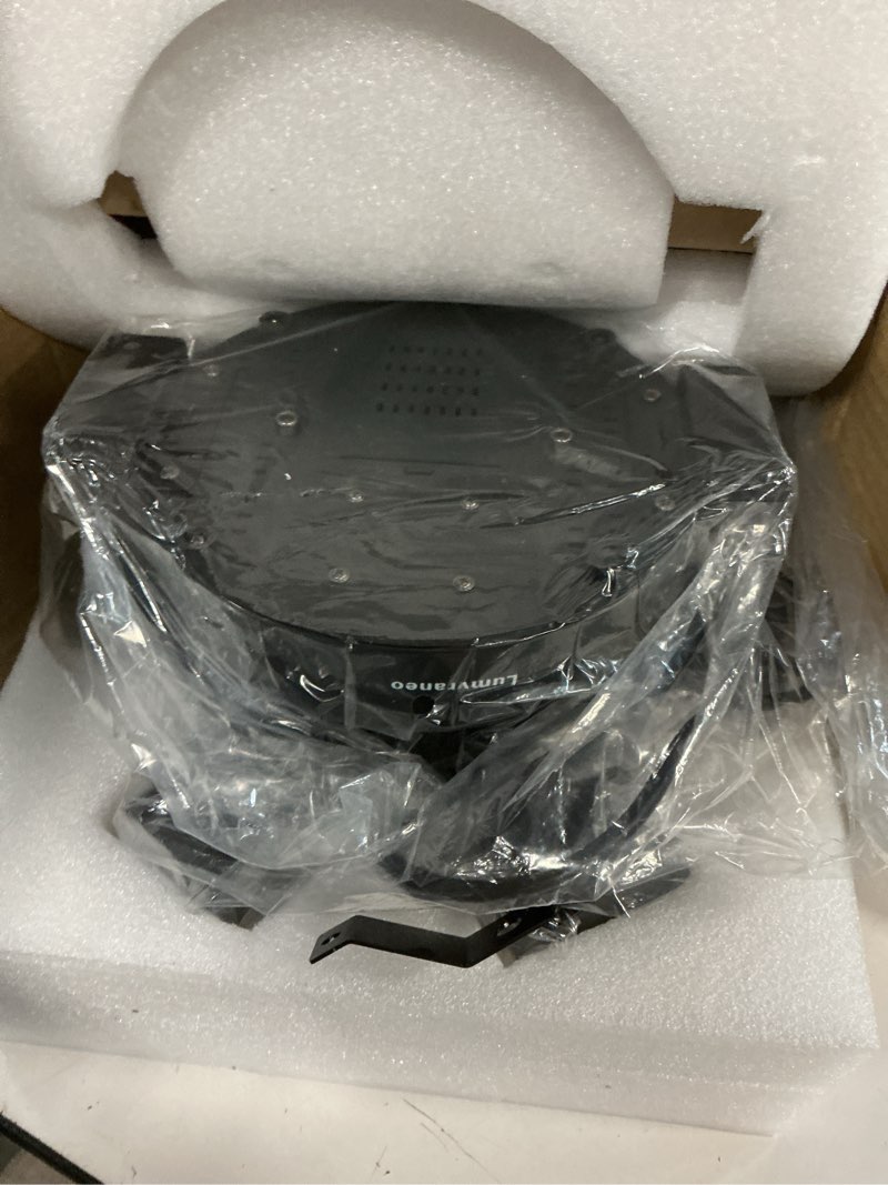 Condition photo showing Good Condition for Moving Head DJ Lights, 150W RGBW LED Moving Head Lights, 6 Arms Party Light, 4 in 1 Bee-Eyes Effect Light, Red Green Starry, White & Amber Strobe, Support DMX-512 & Remote for Party Bar Disco Club DJ