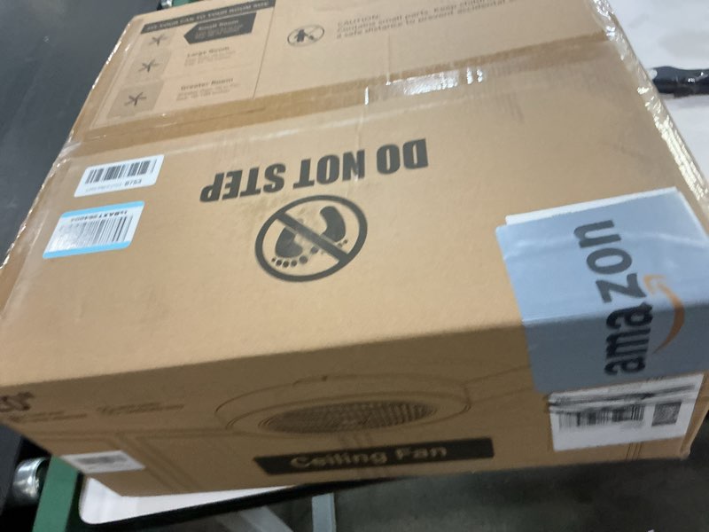 Condition photo showing New/Like New for LEDIARY 20 Inch Low Profile Ceiling Fan With Light, Led Bladeless Ceiling Fans, Remote Control Enclosed Flush Mount Ceiling Fan With Timming, 3000-6000K, 6 Wind Speed, 3000LM, 57W-White 20 Inch White