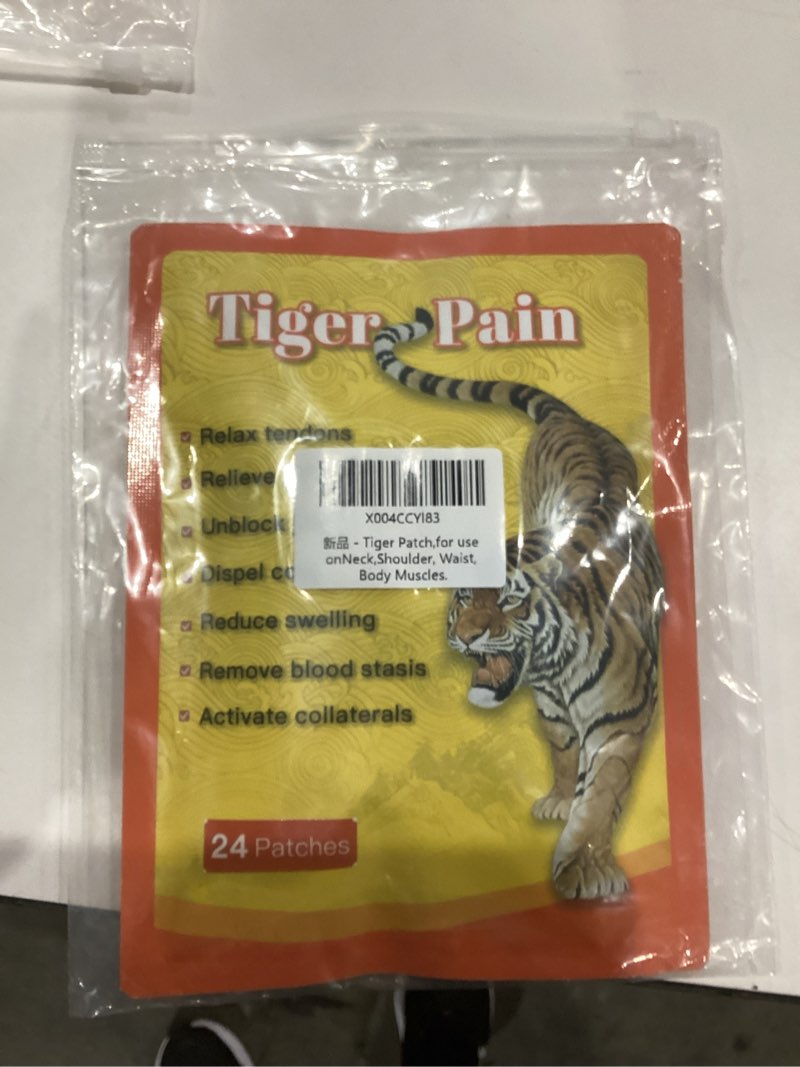 Condition photo showing As Is for 48pcs Tiger Patches,Tiger Plaster for use on Neck, Shoulder, Waist, Body Muscles, etc.