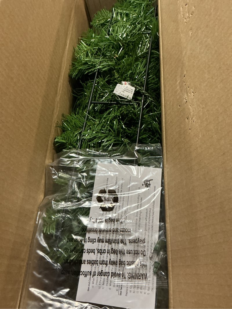 Condition photo showing Good Condition for Nearly Natural 30in. Christmas Artificial Pine Triple Candelabrum with 35 Clear Lights and Pine Cones