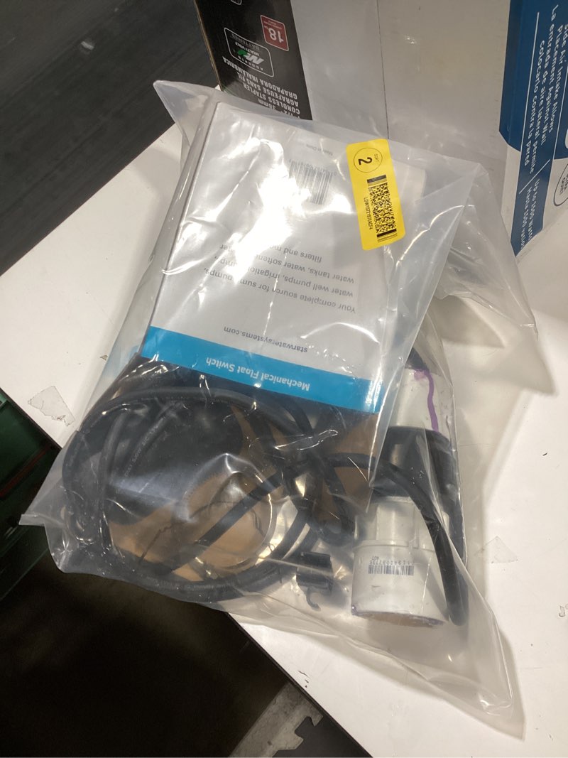 Condition photo showing As Is for h2o pro mechanical float switch star 024779 for 1/3 & 1/2 hp sump pumps new