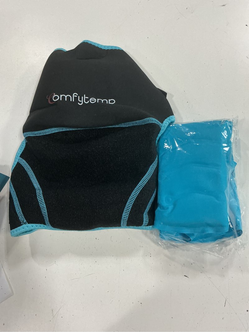 Condition photo showing Good Condition for comfytemp shoulder brace ice pack wrap, gel cold compression sleeve for injuries reusable arm rotator cuff pain relief, physical therapy recovery items men elderly black - 1 gel pack + 1 brace
