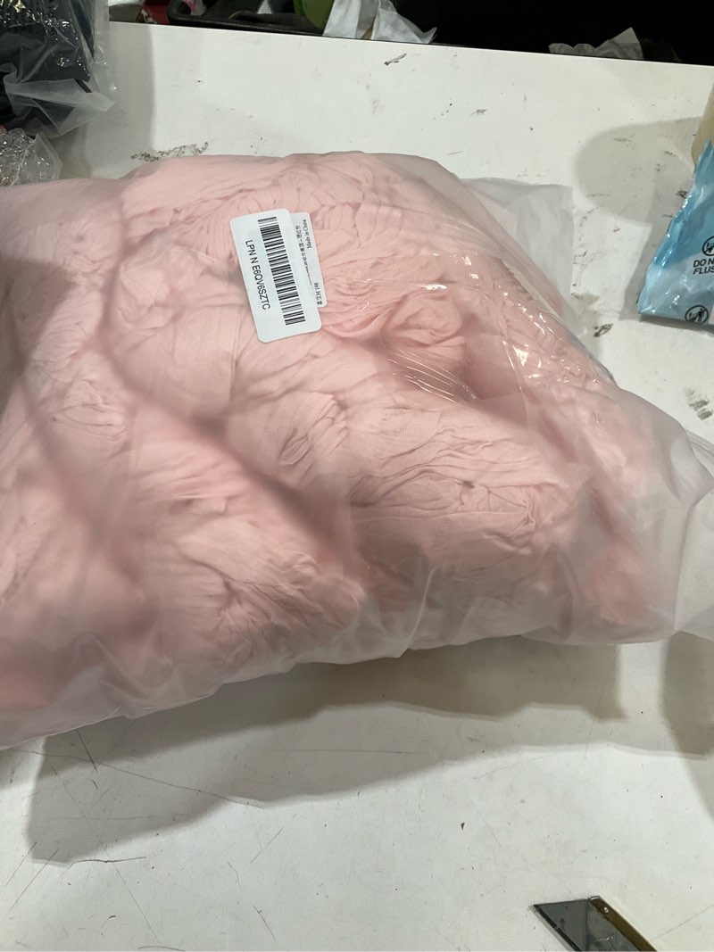 Condition photo showing Good Condition for 16 pack blush pink table runner cheesecloth 10ft spring gauze cheese cloth table runner 120 inch boho sheer rustic fabric for holiday party decor baby shower wedding decoration blush pink 16 pcs - 10ft