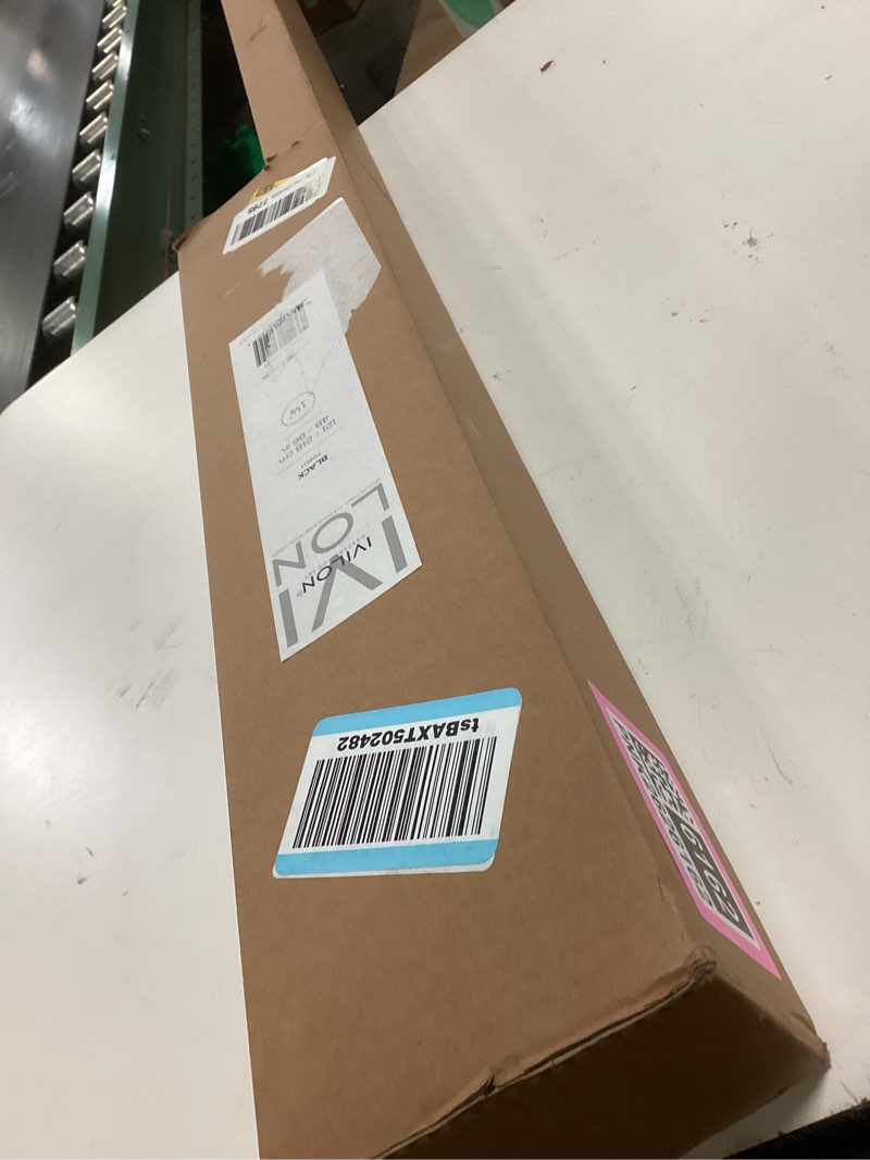 Condition photo showing New/Like New for Ivilon Drapery Treatment Window Curtain Rod - Square Design 1 1/8 Rod. 48 to 86 Inch. Black 48 to 86 in.