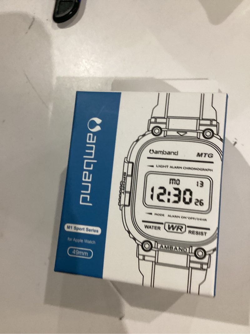 Condition photo showing Good Condition for amBand M1 Sport Case Band for Apple Watch Ultra 3/2/1 & SE 3/2/1 & Series 11 10 9 8 7 6 5 4 3 49mm 46mm 45mm 44mm 42mm 41mm 40mm 38mm, Shockproof & Scratch Resistant Rugged Bumper for Men Black 49mm