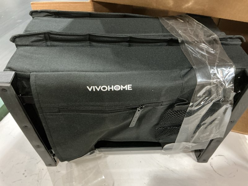 Condition photo showing Good Condition for vivohome stadium seats with back support and cushion, 2 pack portable bleacher chairs with cup holder and shoulder strap black