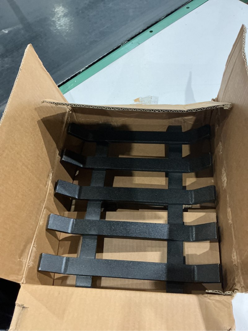 Condition photo showing New/Like New for fireplace log grate heavy duty solid steel fire place wood stove firewood holder 13 x 10 x 4 inch