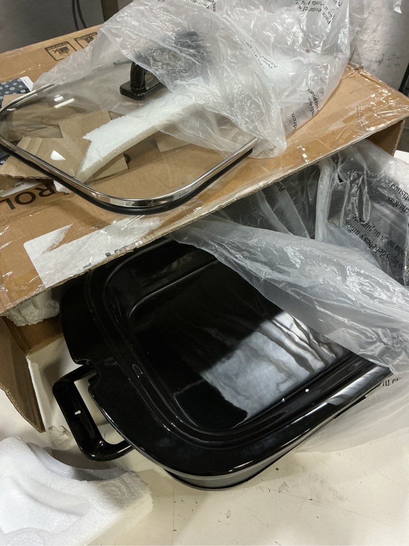 Condition photo showing Good Condition for magnifique 4-quart slow cooker with casserole manual warm setting - perfect kitchen small appliance for family dinners, dishwasher safe crock, black