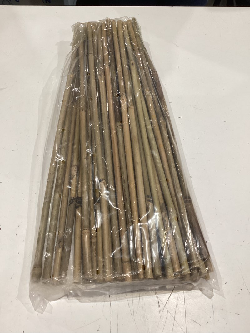 Condition photo showing Good Condition for 18in natural bamboo plant stakes 50pcs for tomatoes, beans, flowers, potted, climbing plants 18in-50pcs