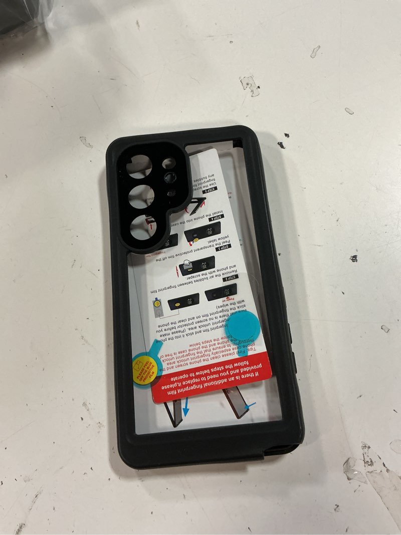 Condition photo showing Good Condition for Temdan Designed for Samsung Galaxy S25 Ultra Case Waterproof, Built-in Lens & Screen Protector Military Grade Shockproof Dropproof IP68 Underwater Full Body Phone Case for Galaxy S25 Ultra 6.9"-Black Samsung Galaxy S25 Ultra 6.9" Black