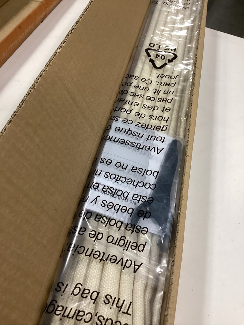 Condition photo showing New/Like New for LazBlinds No Drill Roman Shades for Windows, Cordless Light Filtering Window Shades with UV Protection, Polyester Fabric for Bedroom & Living Room, 37" W x 64" H, Cream Light Filtering - Cream 37"W x 64"H