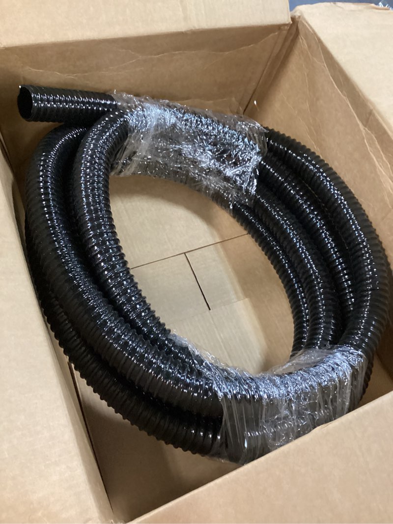 Condition photo showing As Is for 10 ft corrugated water hose black corrugated strong flexible pond pvc sump pump dischargetubing