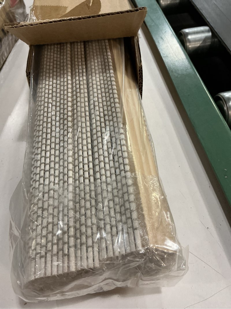 Condition photo showing New/Like New for no drill cordless bamboo roman shades, light filtering woven natural bamboo window covering, easy install roman style shade, for window size 36" w ã— 64" h - off white off white 36" w ã— 64" h