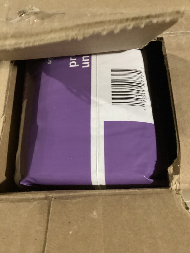 Condition photo showing New/Like New for Amazon Basics Incontinence Underwear for Women, Protective, Disposable, Postpartum, Maximum Absorbency, X-Large, Lavender, 48 Count (3 Packs of 16)