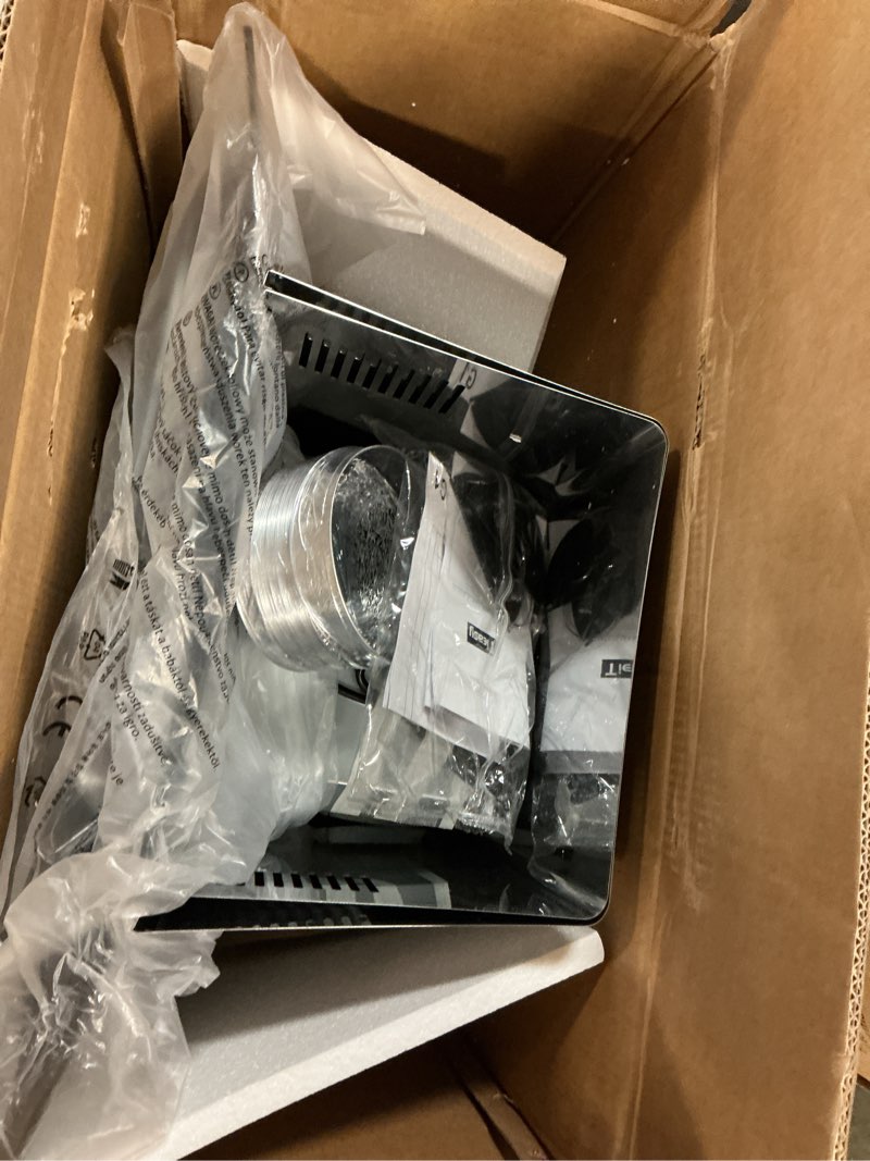 Condition photo showing Good Condition for Range Hood 30 Inch, Tieasy Wall Mount Kitchen Hood with Ducted/Ductless Convertible Duct, Stainless Steel Chimney and Baffle Filters, Touch Control Fan Timer, LED Lights, 3 Speed Fan 30 inch| Glass Wall Mount