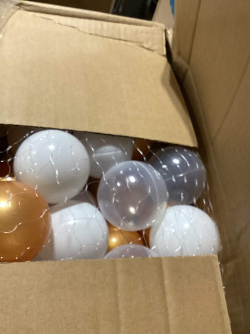 Condition photo showing Good Condition for starbolo ball pit balls for toddlers phthalate free bpa free non-toxic crush proof play balls for toddlers kids pool playhouse pack of 100 200 500 white transparent gold 200 balls
