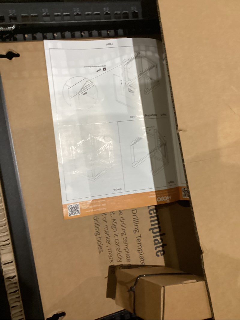 Condition photo showing New/Like New for 6U Wall Mount Server Rack, Open Frame Network Rack for 19" Computer/AV/Data/IT/Media Equipment, 18" Depth, 16" Apart Mounting Holes, Swing Gate, Square and Tapped Holes 6U/18" Depth (New)