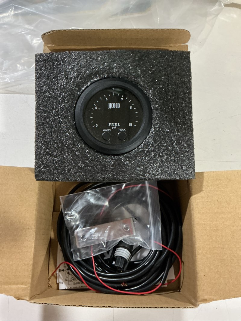 Condition photo showing Good Condition for universal fuel pressure gauge 2?1/16in 52mm ultraslim 15psi red led dc12v-24v with alarm and electronic sensor for car & truck