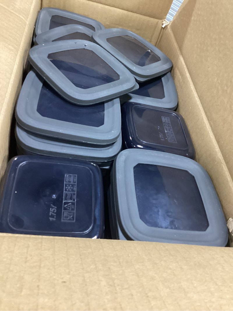 Condition photo showing As Is for T&D HOME GOODS Storage Jars with Lid, Airtight, Set of 24 Storage Containers, BPA-Free, Storage Container for Cereal, Flour, Kitchen, Practical Organiser Kitchen, (24, 3 Square diff size) 24 3 Square diff size