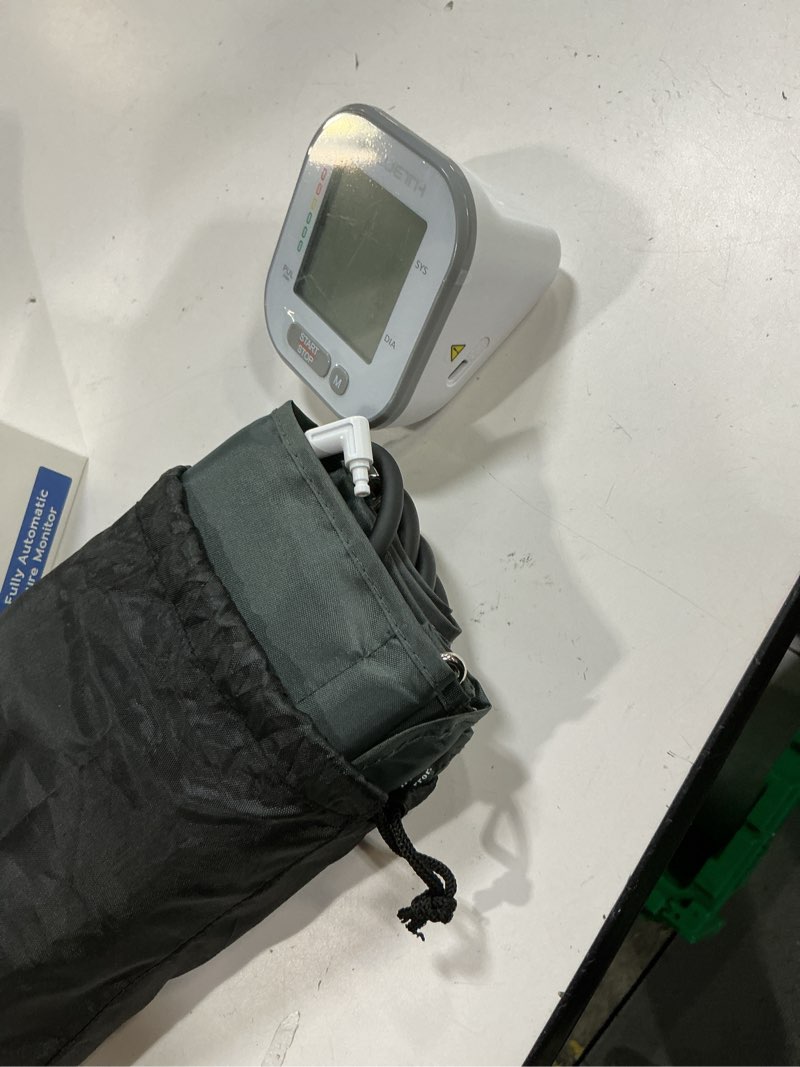 Condition photo showing New/Like New for blood pressure monitor for home use - 3 size cuffs, small 6"-10", medium/large 9"-17" and extra large 13"-24", hsa fsa eligible items/perfect for family health monitoring