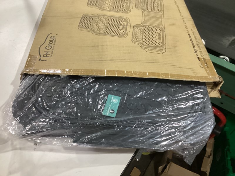 Condition photo showing New/Like New for FH Group Automotive Floor Mats Climaproof for All Weather Protection Universal Fit Heavy Duty Rubber fits Most Cars, SUVs, and Trucks (Full Set Trim to Fit) Black