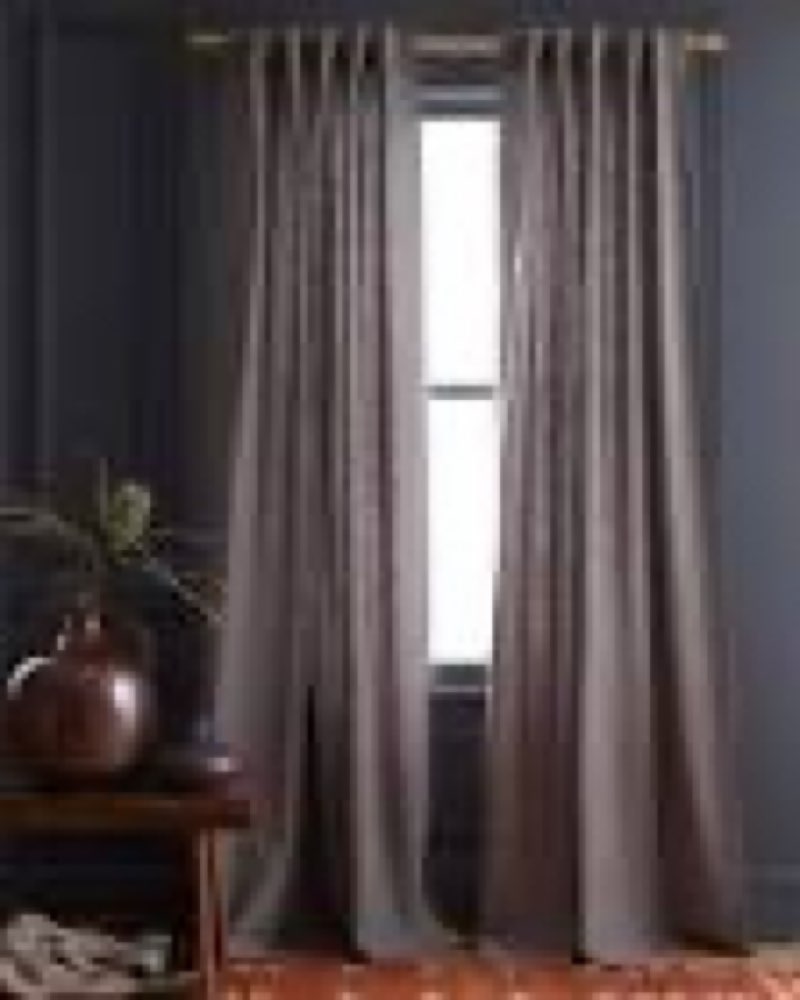 quince cotton slub curtain set 2 panel gray 48”x84” 