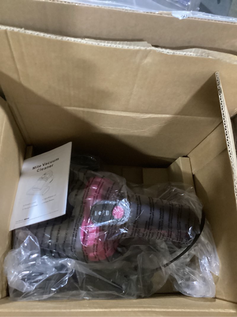 Condition photo showing As Is for trucozie mattress vacuum cleaner, 16kpa bed vacuum with smart dust sensor, anion & aromatherapy, 275nm uv light, 149? heat & ultrasonic & tapping, corded for bed sofa couch pet hair, black