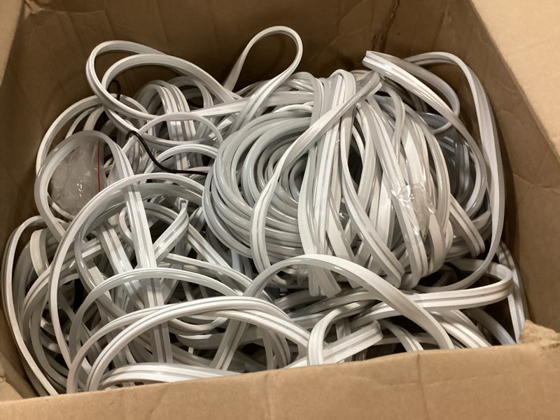 Condition photo showing As Is for FBZ 200Ft Led Rope Lights, Flexible Neon Lights Control with App/Remote, Multiple Modes, IP65 Outdoor RGB Waterproof, Music Sync Gaming Light Strip for Bedroom Decor