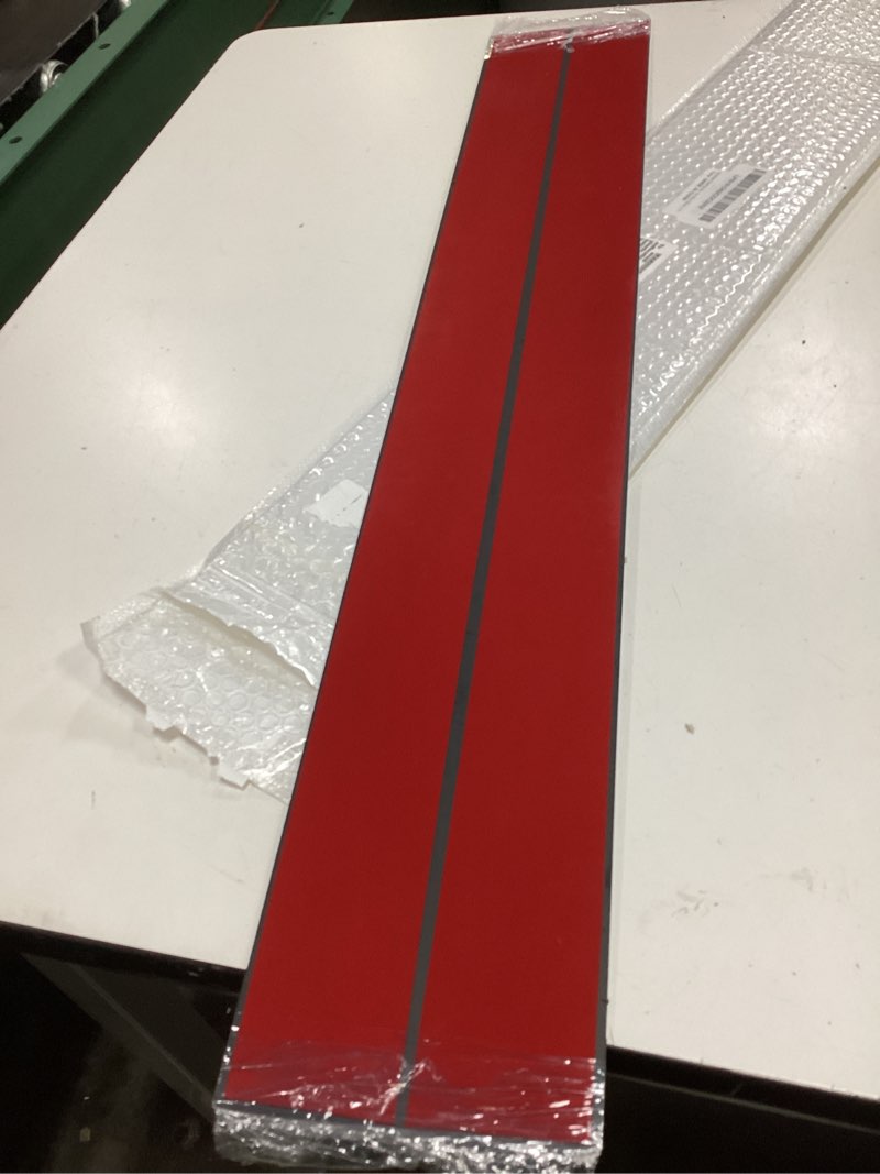 Condition photo showing Good Condition for stainless steel backsplash for stove, front control freestanding range universal backguard, stainless steel backsplash for kitchen stove decor, 29.75" l×5" w fit for most (black_1 pc)