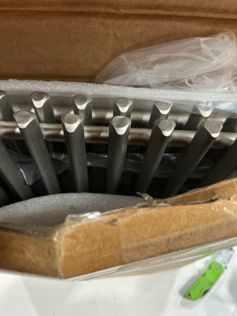 Condition photo showing New/Like New for 9.5mm thick grill grates for weber genesis 300 series, 19.5" 304 stainless steel weber genesis grill parts, replacement for genesis e310 s310 e320 s320 e330 s330(2007–2016), replaces weber 7524 & 7528 19.5" 9.5mm 304 stainless steel