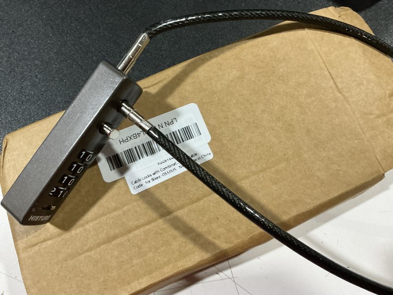 Condition photo showing Good Condition for outdoor fence gate lock locker - bike, cable chain, combination locks gray