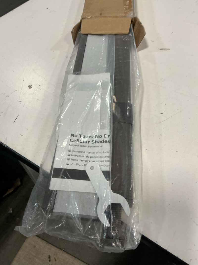 Condition photo showing Good Condition for redi shade no tools original blackout pleated paper shade black, 36" w x 72" l, 6 pack 36"w x 72"h