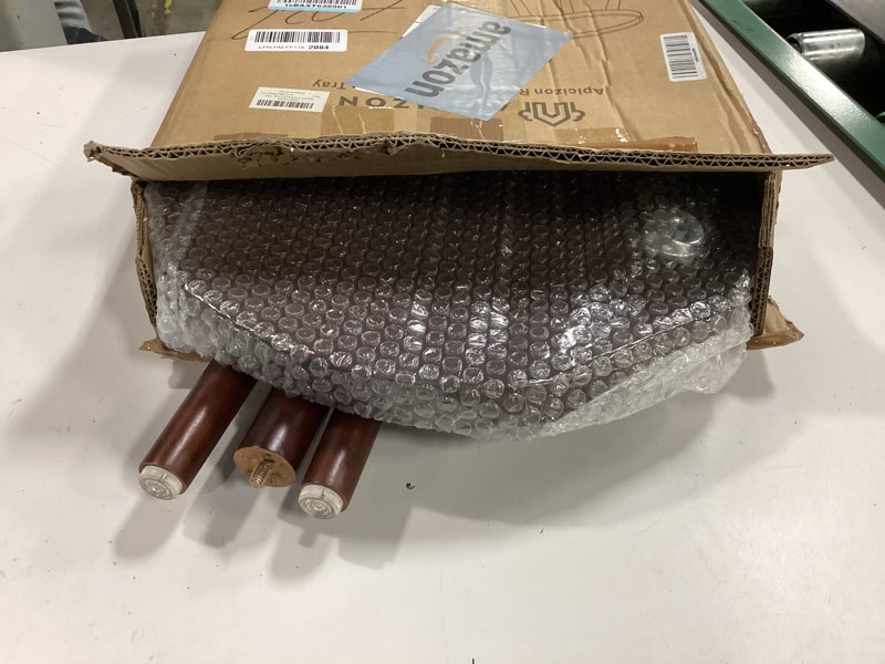 Condition photo showing New/Like New for Apicizon Round Side Table, Brown Tray Nightstand Coffee End Table for Living Room, Bedroom, Small Spaces, Easy Assembly Bedside Table, 15 x 18 Inches 1 Brown