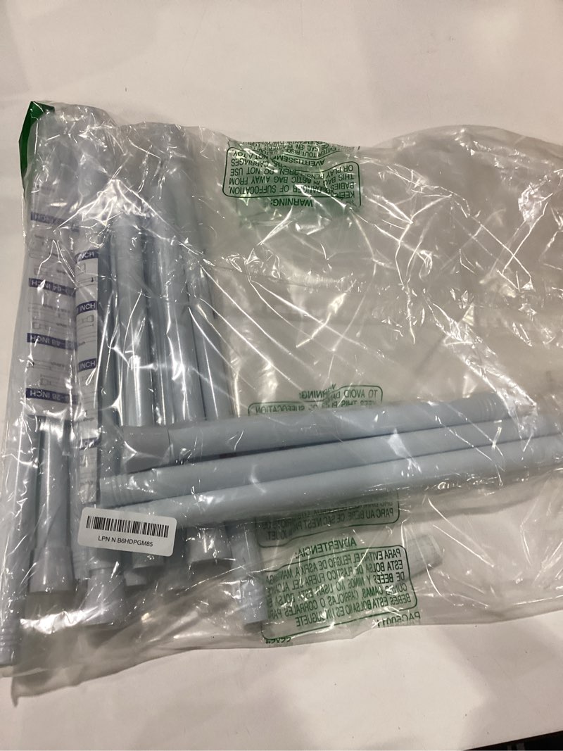 Condition photo showing As Is for not in box 4 pack white tension curtain rod for windows 28 to 48 inch, adjustable expandable pressure spring curtain rod no drilling, 7/8\" curtain rod for bedroom doorway closet door white-4p 28-48 inches