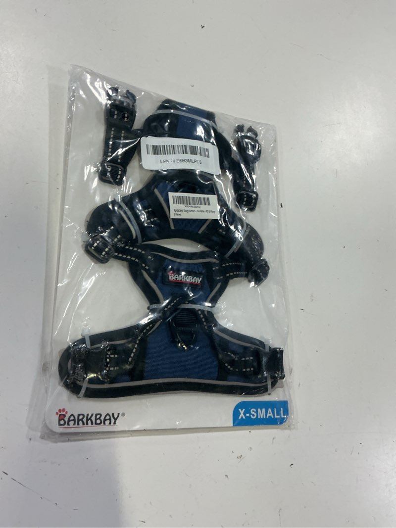 Condition photo showing New/Like New for barkbay dog harness no pull for small dogs - adjustable, reflective, comfortable, no choke, heavy-duty - perfect for outdoor training, walking, and hiking - strong & durable - xs & navy x-small navy