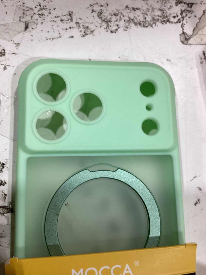 Condition photo showing Good Condition for mocca design for iphone 17 pro max case, compatible with magsafe [premium invisible magnetic ring stand] [military drop protection] full camera guard translucent matte slim phone cover,matcha green matcha green iphone 17 pro max 6.9inch