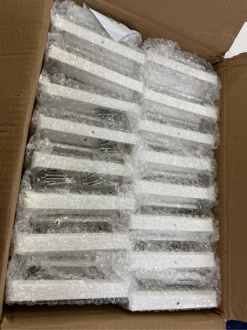 Condition photo showing New/Like New for volisun 4x4 solar cap lights 16-pack, outdoor waterproof for wooden/vinyl posts, white deck lights solar powered, warm white for garden/patio/porch white 16 pack