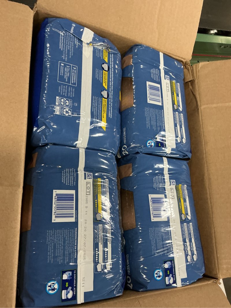 Condition photo showing New/Like New for Tena Protective Incontinence Underwear for Men, Maximum, Large, Grey, 80 Count (Waist Size 34in-44in)