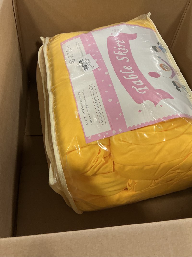 Condition photo showing New/Like New for shillance 6 pack yellow table clothes for 6 foot rectangle tables, premium polyester rectangle tablecloth wrinkle resistant washable table cloth for wedding, party, dining, banquet, buffet tables 72" x 30" rectangular (6pack) yellow